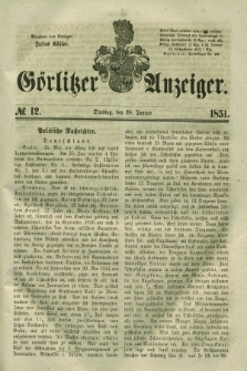 Görlitzer Anzeiger. 1851, № 12 (28 Januar)