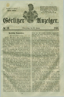 Görlitzer Anzeiger. 1851, № 13 (30 Januar) + dod.