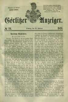 Görlitzer Anzeiger. 1851, № 24 (25 Februar)