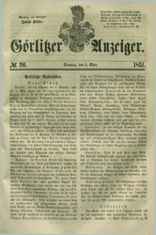 Görlitzer Anzeiger. 1851, № 26 (2 März) + dod.