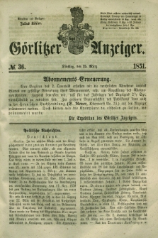 Görlitzer Anzeiger. 1851, № 36 (25 März)