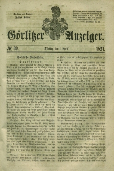 Görlitzer Anzeiger. 1851, № 39 (1 April)