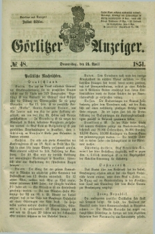 Görlitzer Anzeiger. 1851, № 48 (24 April) + dod.