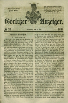 Görlitzer Anzeiger. 1851, № 52 (4 Mai) + dod.