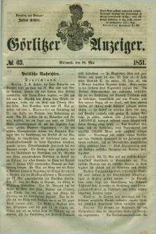 Görlitzer Anzeiger. 1851, № 63 (28 Mai) + dod.