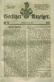Görlitzer Anzeiger. 1851, № 73 (24 Juni) + dod.