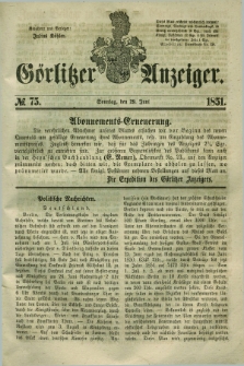 Görlitzer Anzeiger. 1851, № 75 (29 Juni) + dod.