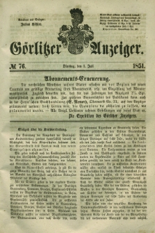 Görlitzer Anzeiger. 1851, № 76 (1 Juli)