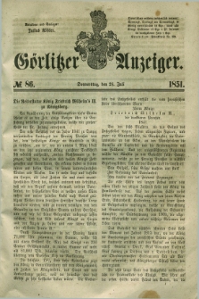 Görlitzer Anzeiger. 1851, № 86 (24 Juli) + dod.
