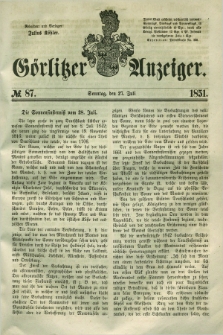 Görlitzer Anzeiger. 1851, № 87 (27 Juli) + dod.