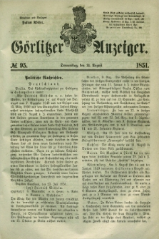 Görlitzer Anzeiger. 1851, № 95 (14 August) + dod.