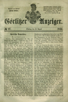 Görlitzer Anzeiger. 1851, № 97 (19 August) + dod.