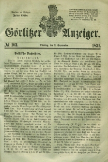 Görlitzer Anzeiger. 1851, № 103 (2 September)