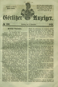 Görlitzer Anzeiger. 1851, № 106 (9 September)