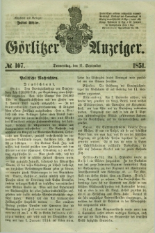 Görlitzer Anzeiger. 1851, № 107 (11 September) + dod.