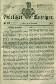 Görlitzer Anzeiger. 1851, № 112 (23 September)