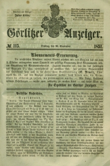 Görlitzer Anzeiger. 1851, № 115 (30 September)