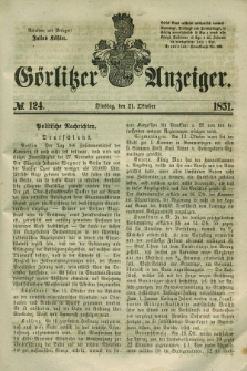 Görlitzer Anzeiger. 1851, № 124 (21 Oktober)