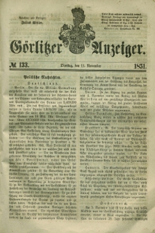 Görlitzer Anzeiger. 1851, № 133 (11 November)