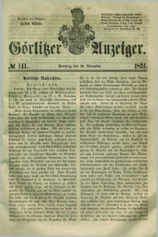 Görlitzer Anzeiger. 1851, № 141 (30 November) + dod.