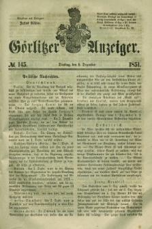 Görlitzer Anzeiger. 1851, № 145 (19 Dezember)