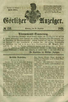 Görlitzer Anzeiger. 1851, № 152 (28 Dezember)