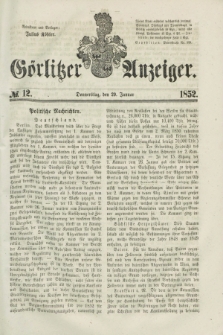 Görlitzer Anzeiger. [Bd.1], № 12 (29 Januar 1852) + dod.
