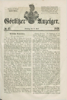 Görlitzer Anzeiger. [Bd.1], № 45 (18 April 1852) + dod.