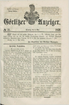 Görlitzer Anzeiger. [Bd.1], № 51 (2 Mai 1852) + dod.
