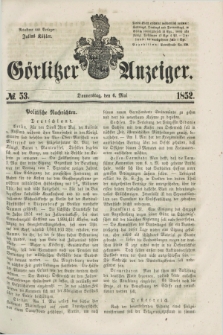 Görlitzer Anzeiger. [Bd.1], № 53 (6 Mai 1852) + dod.