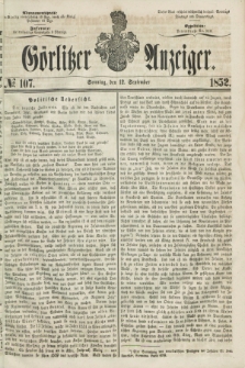 Görlitzer Anzeiger. [Bd.2], № 107 (12 September 1852)