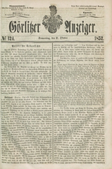 Görlitzer Anzeiger. [Bd.2], № 124 (21 Oktober 1852)