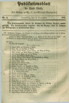 Publikationsblatt der Stadt Görlitz. 1842, Nr. 3 (15 September) + dod.