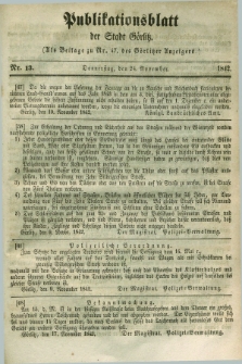 Publikationsblatt der Stadt Görlitz. 1842, Nr. 13 (24 November)