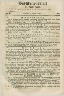Publikationsblatt der Stadt Görlitz. 1846, Nr. 1 (8 Januar)