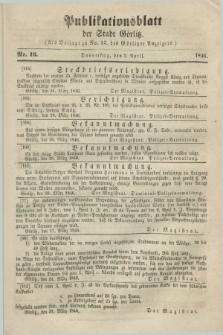 Publikationsblatt der Stadt Görlitz. 1846, Nr. 13 (2 April)