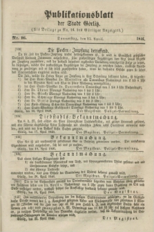Publikationsblatt der Stadt Görlitz. 1846, Nr. 16 (23 April)