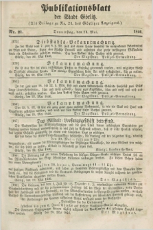 Publikationsblatt der Stadt Görlitz. 1846, Nr. 21 (28 Mai)