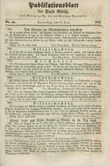Publikationsblatt der Stadt Görlitz. 1846, Nr. 24 (18 Juni)