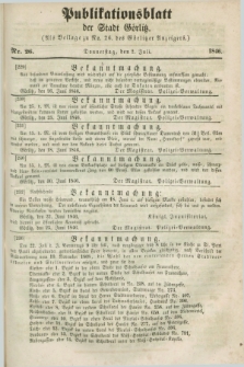 Publikationsblatt der Stadt Görlitz. 1846, Nr. 26 (2 Juli)