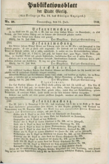 Publikationsblatt der Stadt Görlitz. 1846, Nr. 28 (16 Juli)