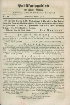 Publikationsblatt der Stadt Görlitz. 1846, Nr. 29 (23 Juli)