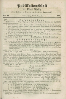 Publikationsblatt der Stadt Görlitz. 1846, Nr. 31 (6 August)