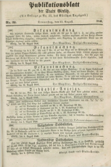 Publikationsblatt der Stadt Görlitz. 1846, Nr. 32 (13 August)