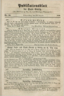 Publikationsblatt der Stadt Görlitz. 1846, Nr. 33 (20 August)