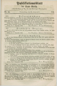Publikationsblatt der Stadt Görlitz. 1846, Nr. 36 (10 September)