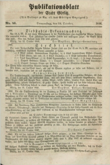 Publikationsblatt der Stadt Görlitz. 1846, Nr. 43 (29 October)