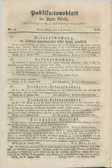 Publikationsblatt der Stadt Görlitz. 1847, Nr. 5 (4 Februar)
