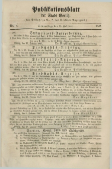 Publikationsblatt der Stadt Görlitz. 1847, Nr. 7 (18 Februar)