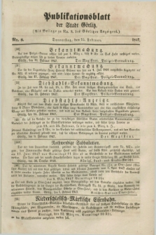Publikationsblatt der Stadt Görlitz. 1847, Nr. 8 (25 Februar)